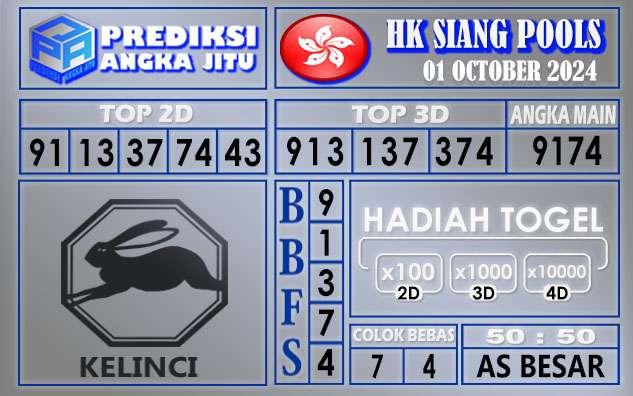 PREDIKSI HK SIANG 01 OCTOBER 2024