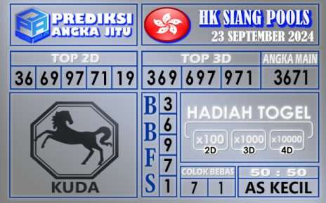 PREDIKSI HK SIANG 23 SEPTEMBER 2024