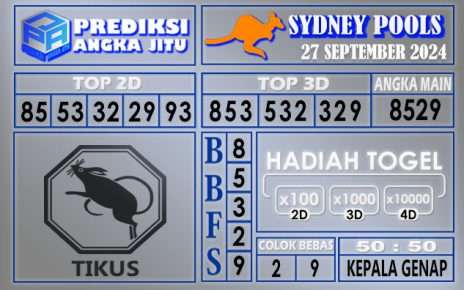 PREDIKSI SYDNEY 27 SEPTEMBER 2024