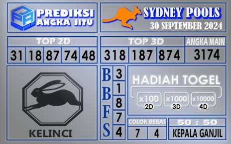 PREDIKSI SYDNEY 30 SEPTEMBER 2024