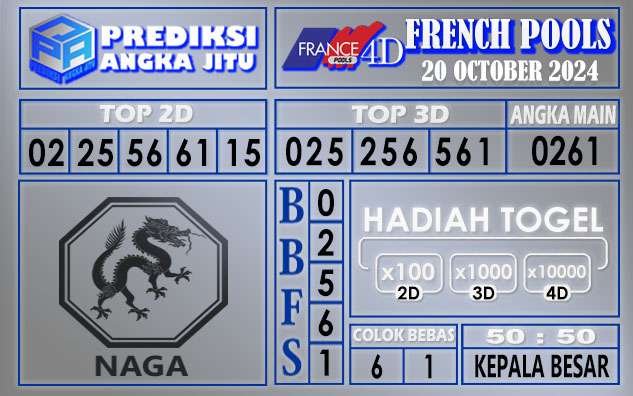 PREDIKSI FRENCH 20 OCTOBER 2024