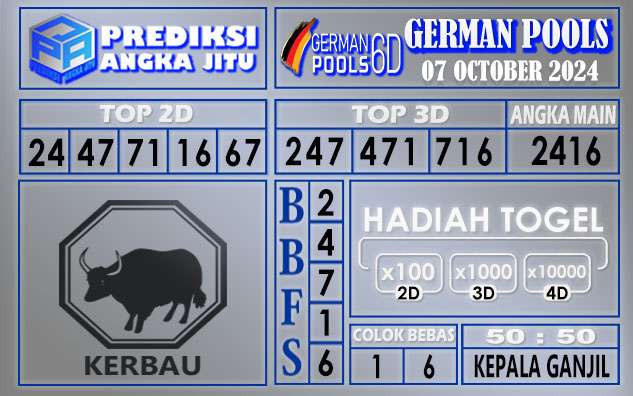 PREDIKSI GERMAN 07 OCTOBER 2024