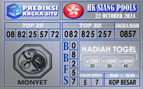 PREDIKSI HK SIANG 22 OCTOBER 2024