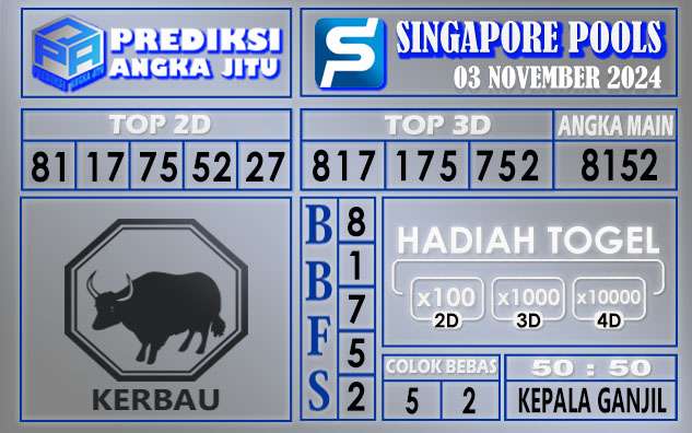 PREDIKSI SINGAPORE 03 NOVEMBER 2024