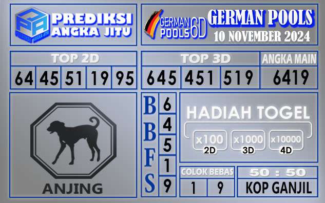 PREDIKSI GERMAN 10 NOVEMBER 2024