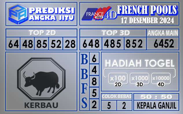 PREDIKSI FRENCH 17 DESEMBER 2024