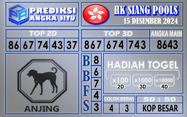 PREDIKSI HK SIANG 15 DESEMBER 2024