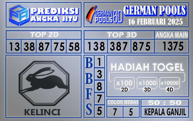 PREDIKSI GERMAN 16 FEBRUARI 2025