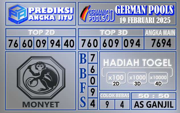 PREDIKSI GERMAN 19 FEBRUARI 2025